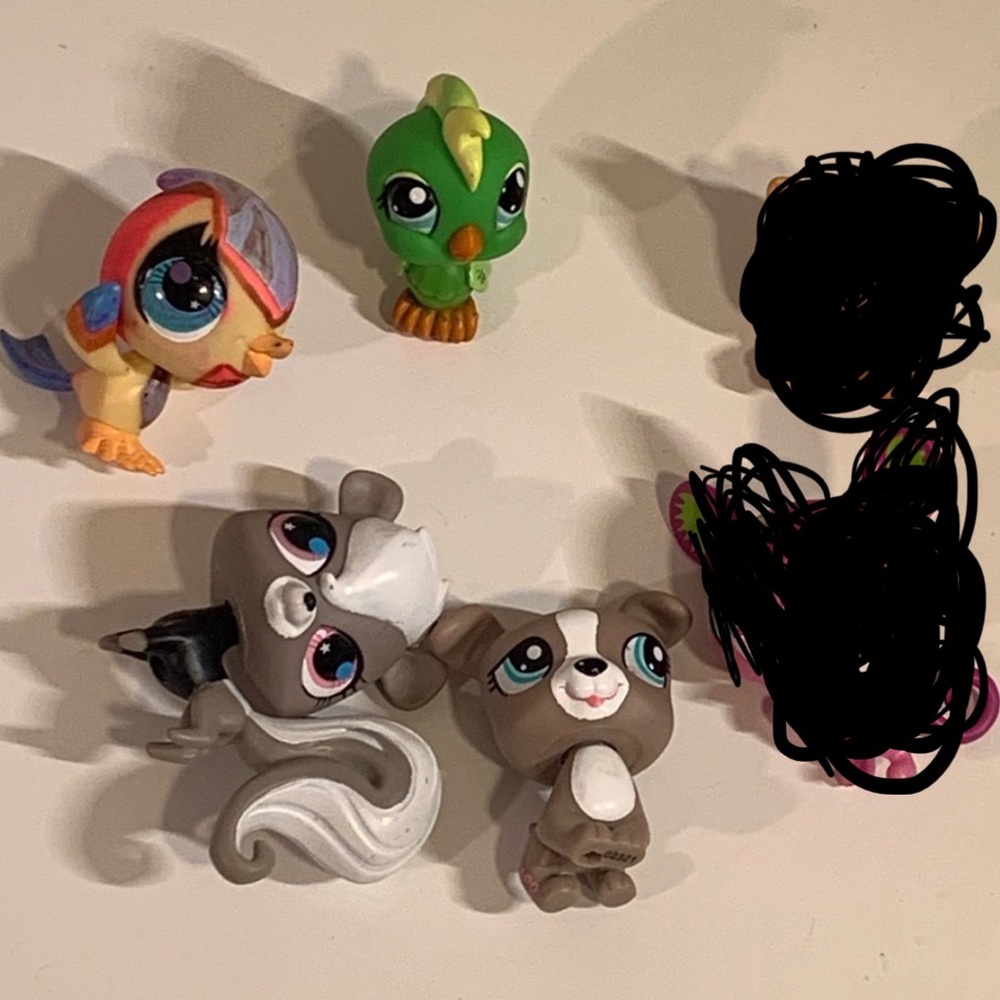 🐶 LOT OF 4 LPS LITTLEST PET SHOP TOY FIGURES BIRD, CAT, DOG & MORE 🐶